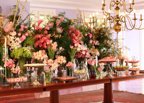 decoração casamento rosa turquesa