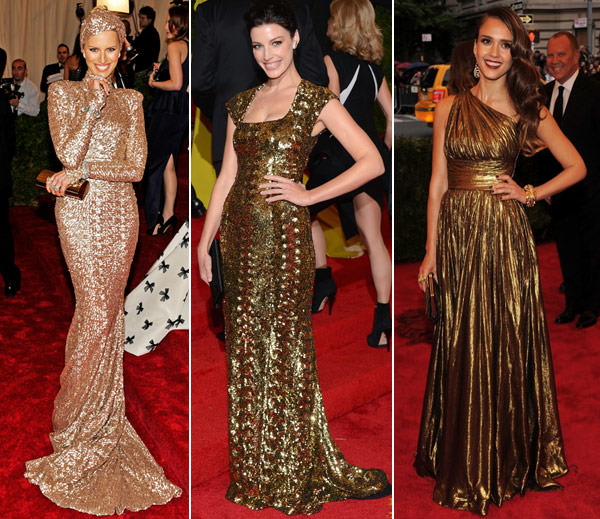 vestidos dourados baile MET 2012