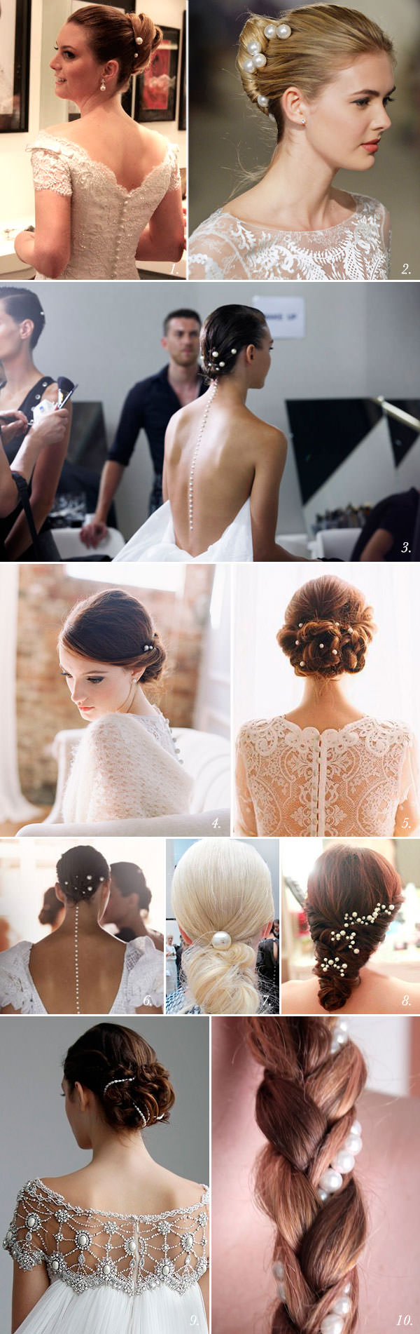 10 penteados de noiva com pérolas - Constance Zahn