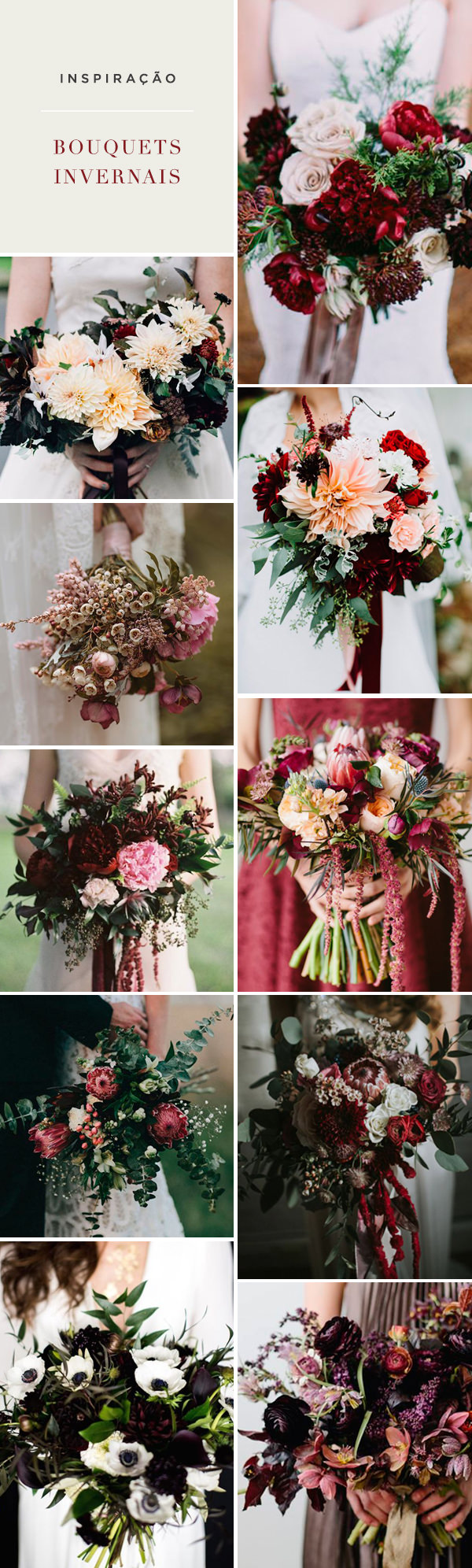 10 bouquets para casamentos no inverno