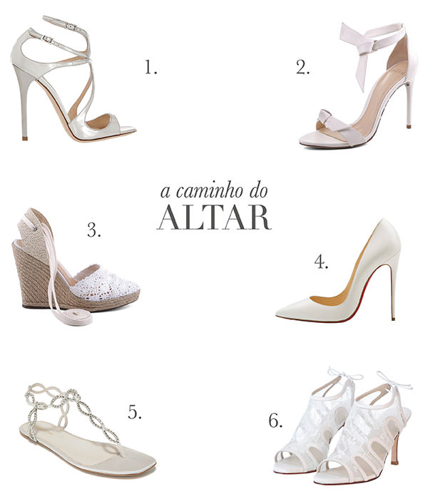 6 sapatos para noivas
