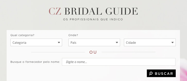 planejamento de casamento - CZ Bridal Guide