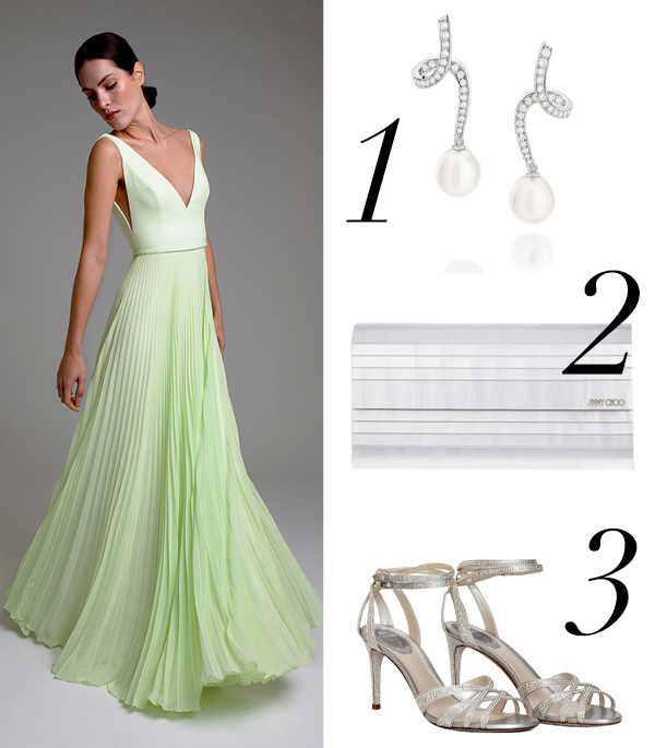 Look madrinha: vestidos verdes + acessórios - Constance Zahn