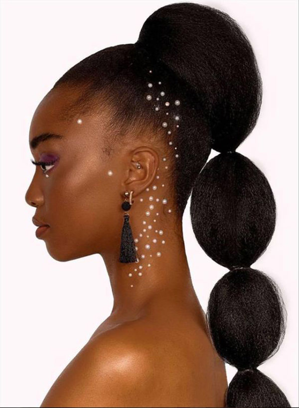 Bubble ponytail, penteado bolha, trança bolha, rabo de cavalo bolha, penteado bolha para noivas e convidadas, trança com laços, trança bolha