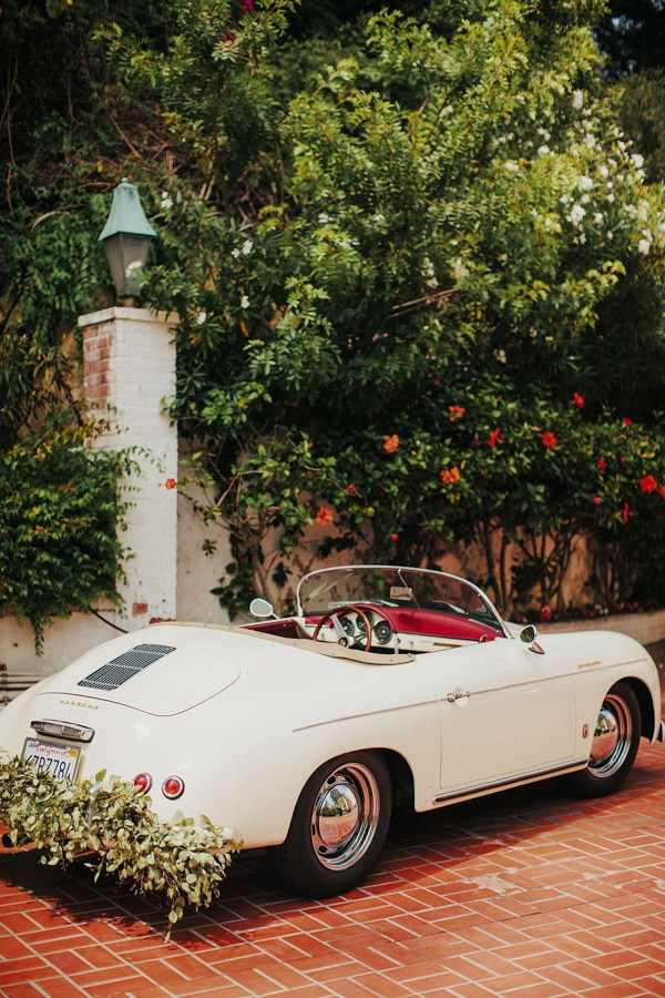 decoração de casamento greenery, decoração de casamento botânica, decoração de casamento com folhagem, decoração de casamento verde, carro dos noivos, carro decorado