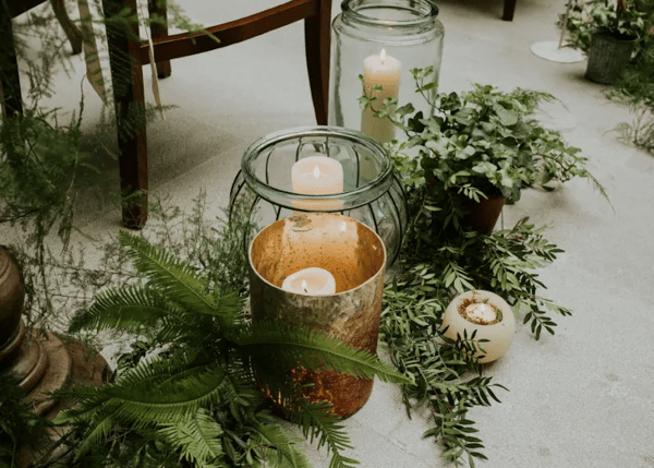 decoração de casamento greenery, decoração de casamento botânica, decoração de casamento com folhagem, decoração de casamento verde, caminho da noiva, altar de casamento