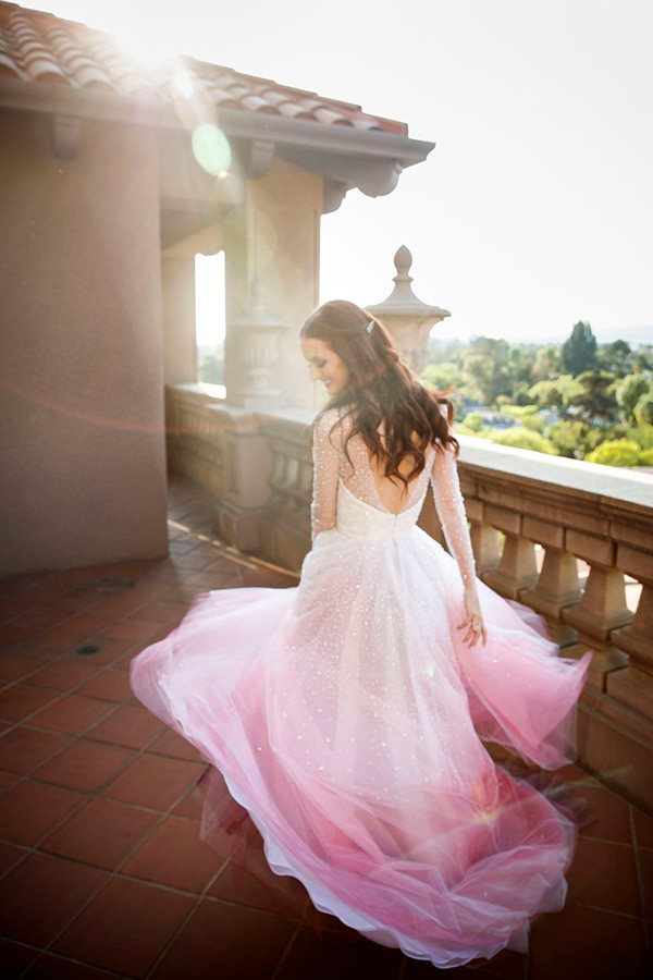 vestido de noiva cor de rosa, vestido de noiva colorido, vestido de noiva rosé, vestido de noiva millenial pink, vestido de noiva rosa quartzo, vestido de noiva rosé nude, Lydia Hearst