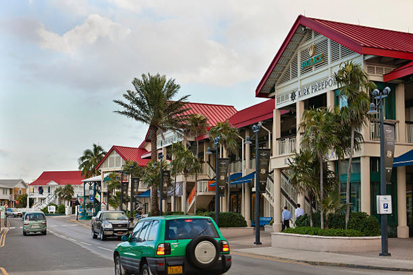 As Ilhas Cayman em George Town